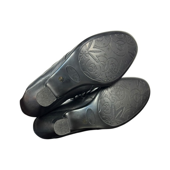 Strictly Comfort Black Leather Side Zip Ankle Boots Heels Women Size 9 Workwear - Picture 7 of 8